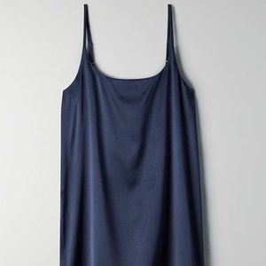 Aritzia Babaton Monroe Silk Pure Indigo Dress Medium bnwt